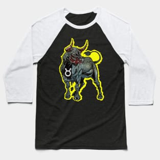 ZOMBIE ZODIAC HORRORSCOPE (Taurus) Baseball T-Shirt